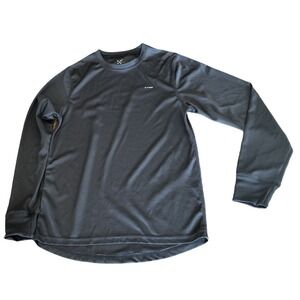 Men's M Long Sleeve 100% Polyester Hunting Layering Shirt Snow Hiking XTEK Gray